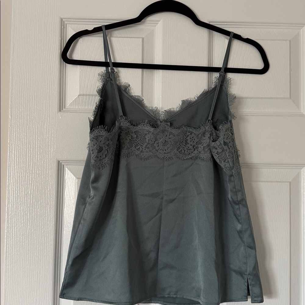 Abercrombie & Fitch Lace-Trim Satin Cami - Blue/Gray - Picture 4 of 4